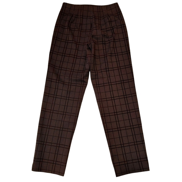 Talbots Women's Brown Checkered Trousers - Picture 4 of 7